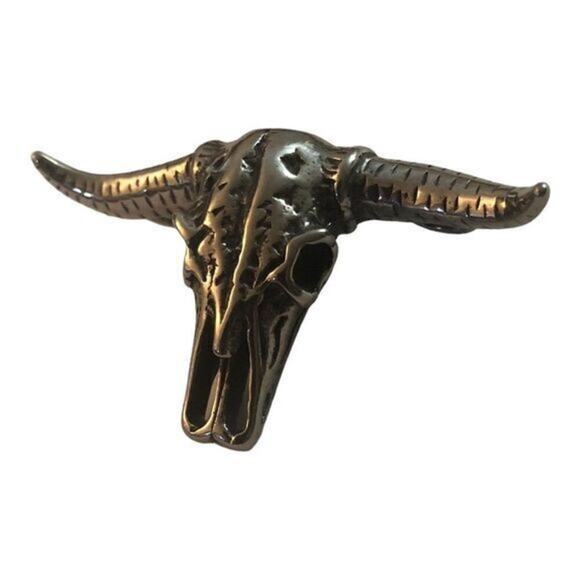 New stainless steel long horn pendent. - Picture 2 of 4